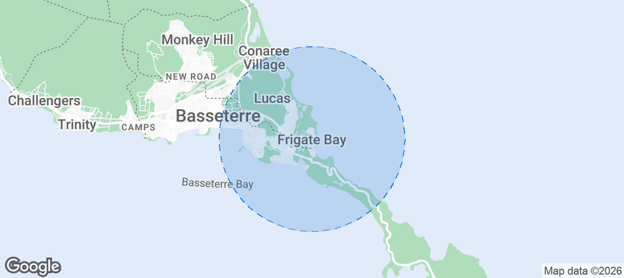 Frigate Bay Airbnb map